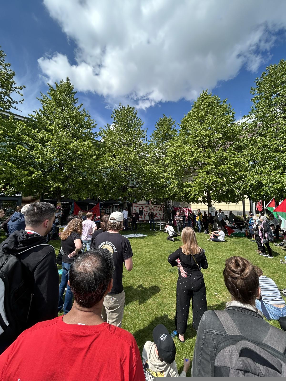 Image showing the small turnout to the 2026 Newcastle May day event